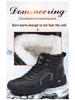 Herren High Top Leder Winterstiefel mit verdicktem Wollfutter