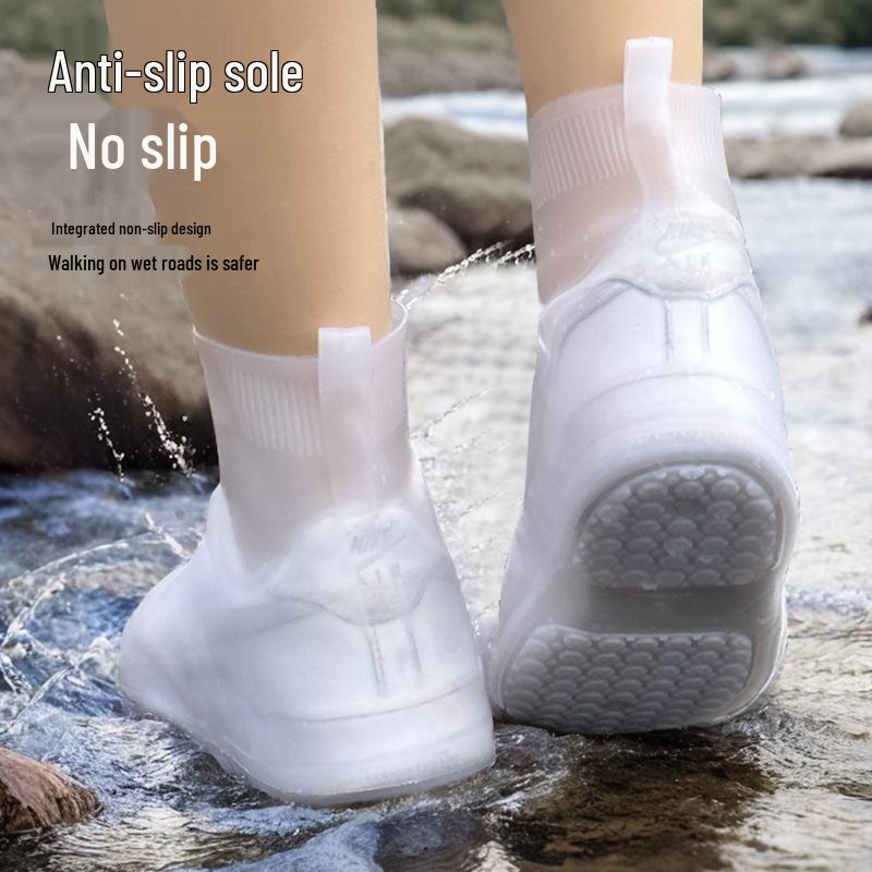 Copriscarpe in Silicone Antipioggia Impermeabili Antiscivolo - Durevoli, Riutilizzabili, Protezione Alta per Donna, Uomo e Bambini.