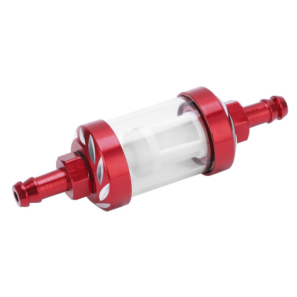 Glass Fuel Filter Aluminium Alloy Replacement for Cars ATV SUVs Motorcycles Pit Bikes