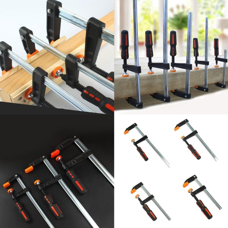 F Clamp with Ergonomic Design for Woodworking and Crafting Applications Heavy Duty Adjustable Metal Working Bar Clamp