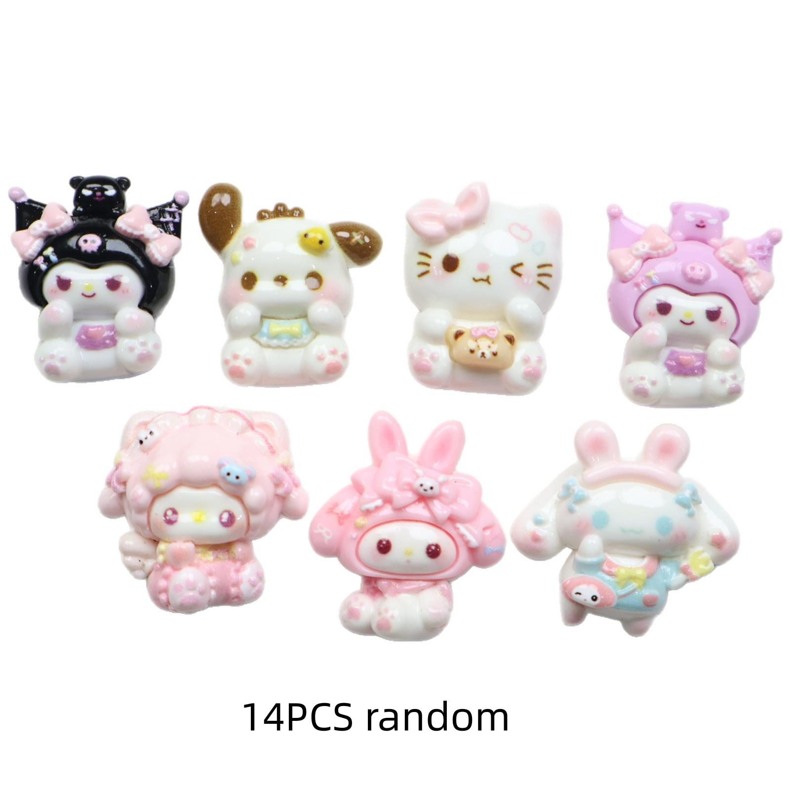 

14/140PCS Cartoon DIY resin accessories, cute cream glue handmade hair clip, phone case, headband, pendant, jewelry accessories