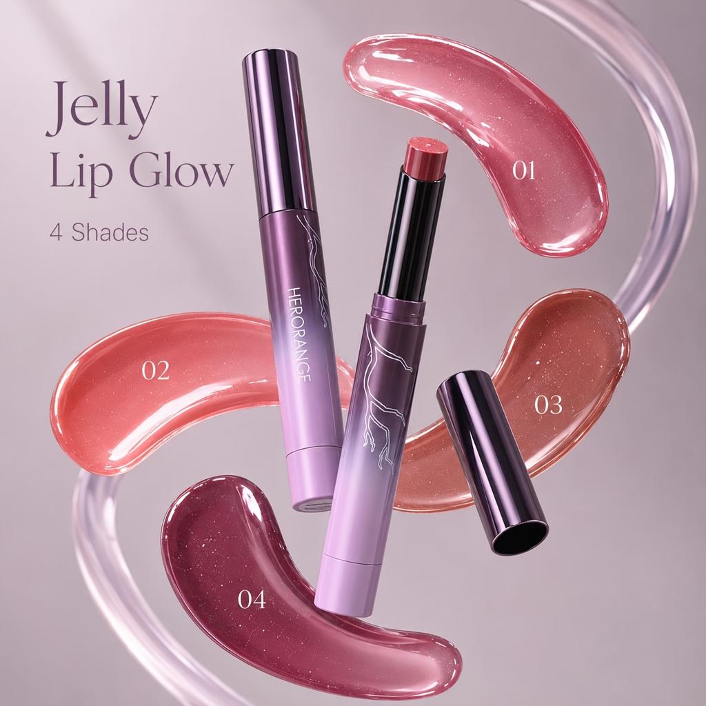 Smoky Amethyst Freeze Solid Lip Gloss, Tinted Moisturizing Lip Balm, Long-Lasting Waterproof Hydrating Plumping Jelly-Like Glossy
