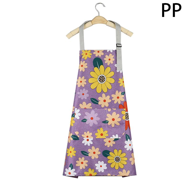 Cute Flower Kitchen Household Oil-Proof Cooking Apron For Women Children Men Kitchen Waterproof Adult Coffee Baking Accessories