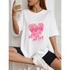 Oversized T-Shirt White Sexy Into Another Graphic Print For Casual Wear