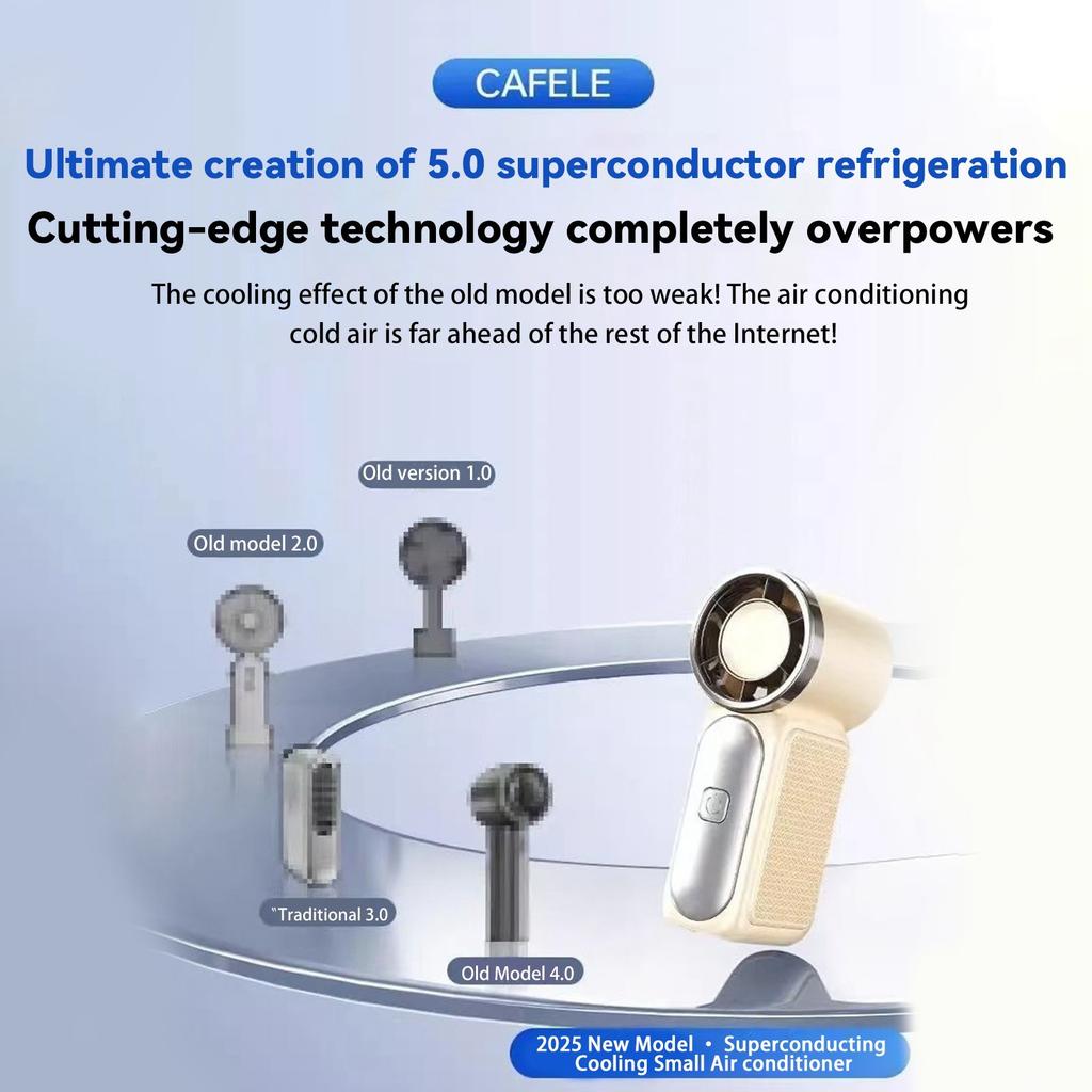 Portable Outdoor Handheld Fan, LED Digital Display, Long-lasting High Speed Fan With Multiple Settings