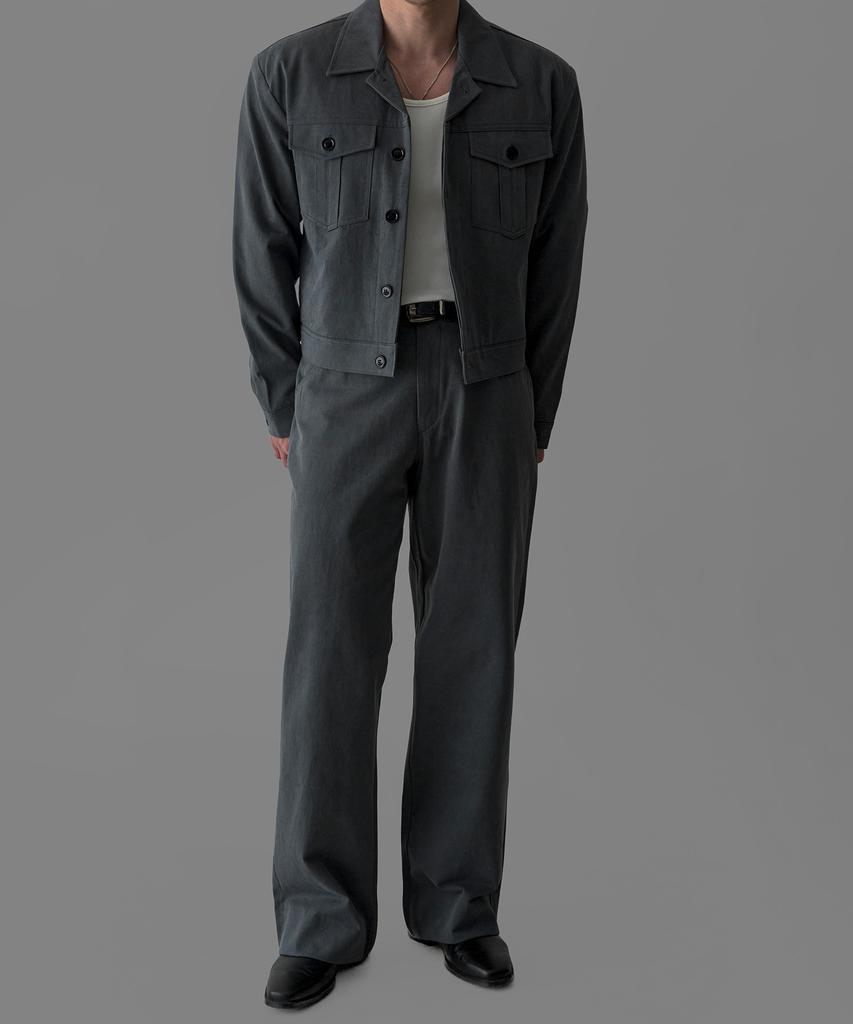 Baulopeulodeogteu Cationic Cotton Pants [Charcoal]