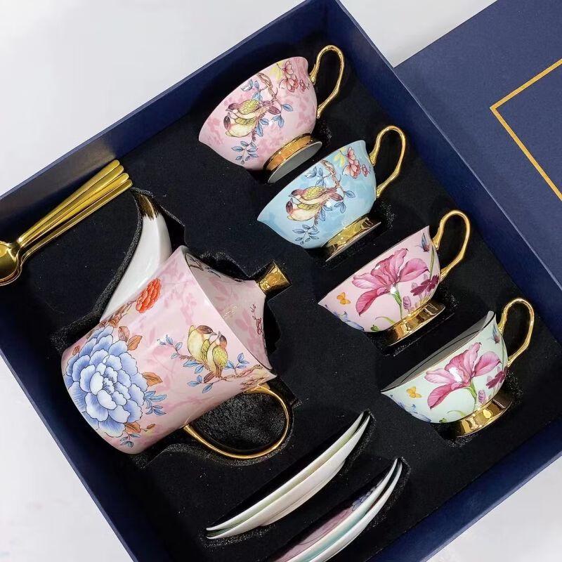 TXRMDX Bone China Coffee & Tea Cup Set