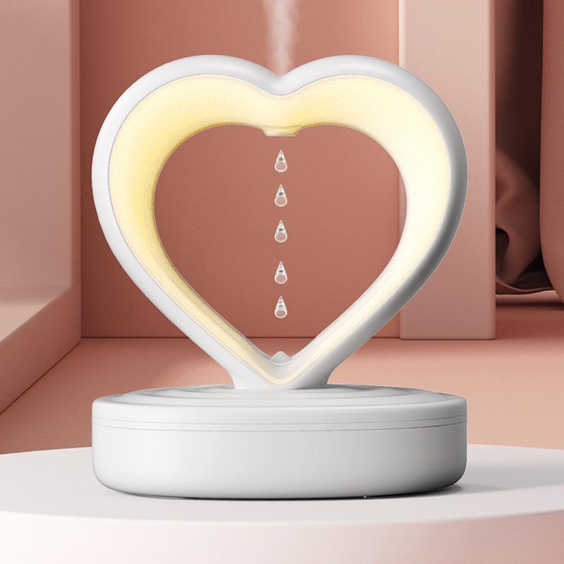 

2024 Новый антигравитационный увлажнитель с низким уровнем шума, лампа для создания атмосферы сна, 800 мл, большой объем резервуара для воды, бытовой настольный очиститель воздуха белый