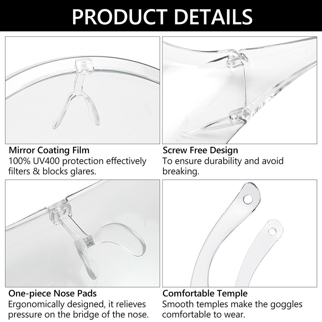 Daily Entertainment UV 400 Full Face Cover Sunglasses Safety Glasses Anti-Fog Goggles Visor