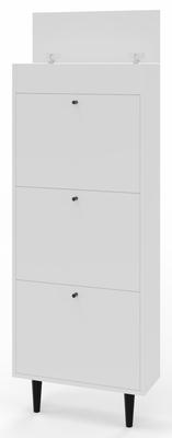 Dotti 531 White Shoe Cabinet With Storage Compartment
