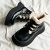 Women's Belt Buckle Soft Sole Winter Warm Fur One Snow Boots Padded Lined Ankle Boots Non-Slip Hiking Casual Sports Cotton Boots Martin Boots