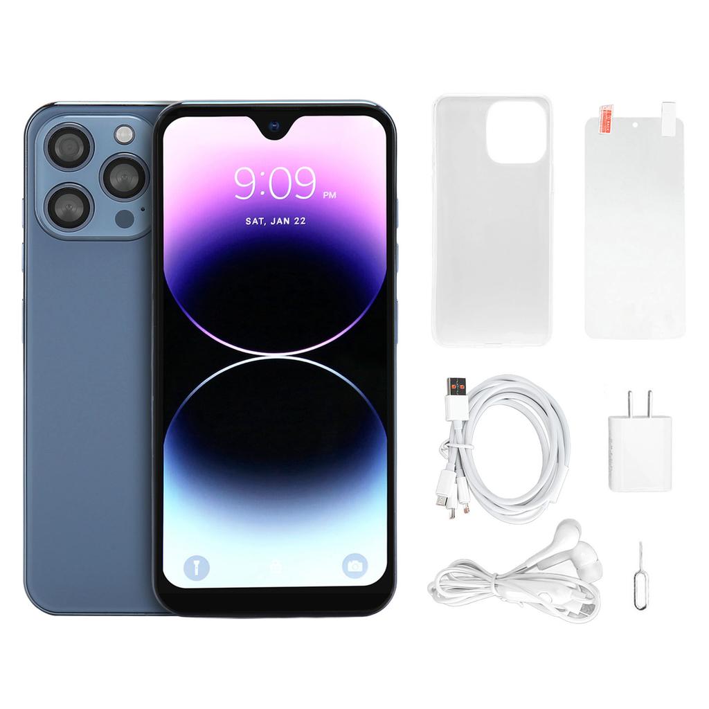 I14 PRO MAX 4G Unlocked Smartphone 6.7 Inch IPS HD Screen 2.4GHz 5GHz WiFi 8GB 256GB Dual Sim Dual Standby 32MP 16MP