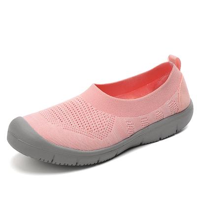 Summer Large Size Women'S Shoes Middle-Aged Mother Shoes Fly-Woven Breathable Mesh Flats Casual Shoes 35-42