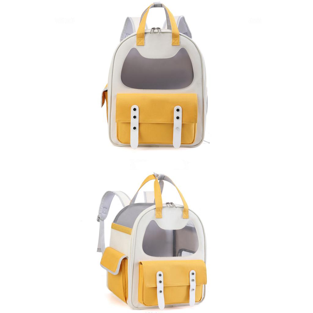 Pet Backpack Carrier Breathable Large Capacity Waterproof Cat Travel Backpack Pet Carrying Bag with Handle for Camping