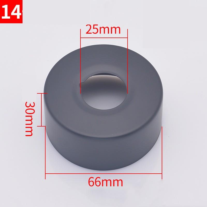 2PCS Black Stainless Steel Water Pipe Wall Covers Shower Chrome Finish Faucet Decorative Cover Kitchen Bathroom Accessories