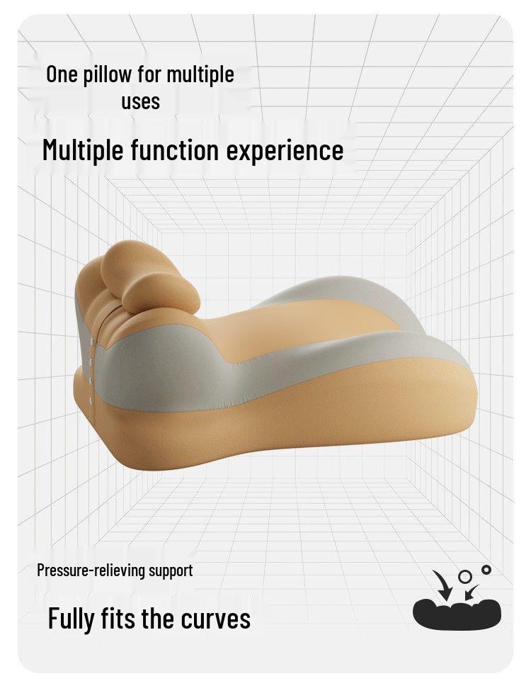 Memory Foam Prone Pillow: Bedside Cushion for Stomach Sleeping, Lumbar & Neck Support, Phone Use, and Reading