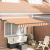Retractable Awning Yellow and Orange 300 x 250 cm Polyester and Metal