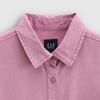 Gap Women's Embroidered Lyocell Loose Fit Long Sleeve Shirt