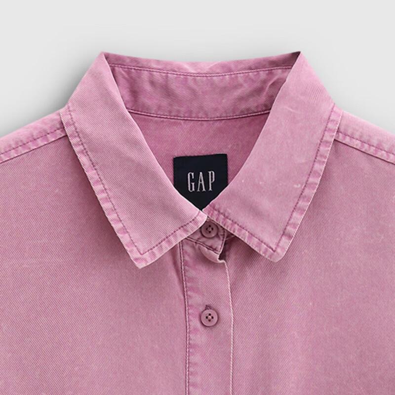 Gap Women's Embroidered Lyocell Loose Fit Long Sleeve Shirt