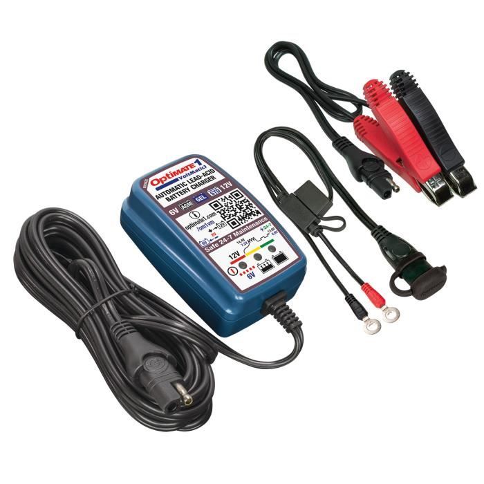 Chargeur de batterie - TECMATE - Optimate 1 - 6V/12V - 600 mA - Automatique