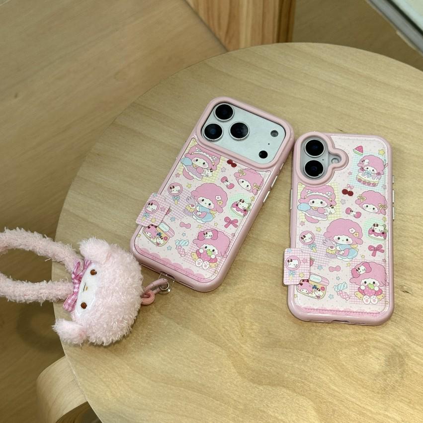 High-End Fluffy Pink Little Sheep Lanyard Case for iPhone 17/16 Pro Max