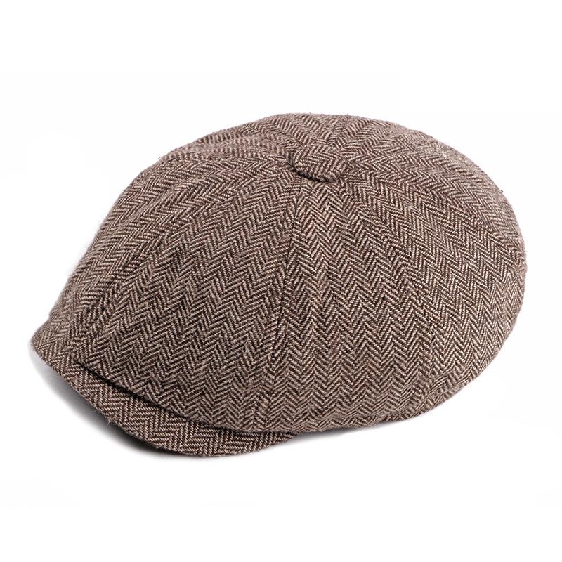 Retro British Newsboy Cap Gatsby Octagonal Hats for Men Women Spring Autumn Classic Herringbon Beret Hat Flat Caps Gavroche