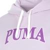 Puma Letter Print Casual Hoodie With Large Pockets Women Hoodies Purple 682176-60