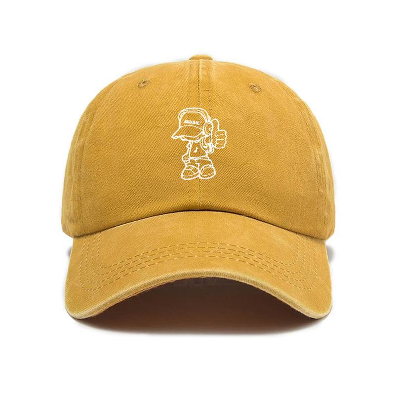 Washed American Retro Cowboy Baseball Cap To Increase the Trend of Curved Brim Baseball Hat Sunshade Soft Top American Fishing Hat
