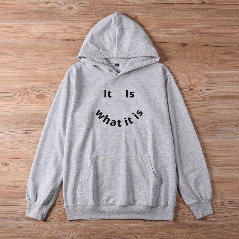 

Женская толстовка с капюшоном It Is What It Is, забавные кофты, винтажные пуловеры, модный топ унисекс, джемпер, толстовки с капюшоном 3XL серебряный