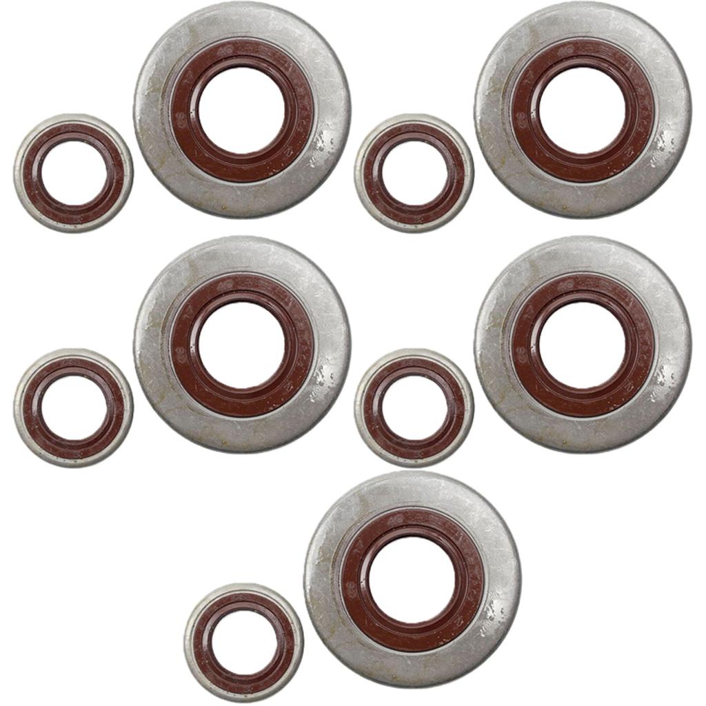 10Pcs Small Crankshaft Oil Seal Sealing Cylinder Crankcase Gasket Kit For MS381 MS382 MS380 Chainsaw Garden Tools