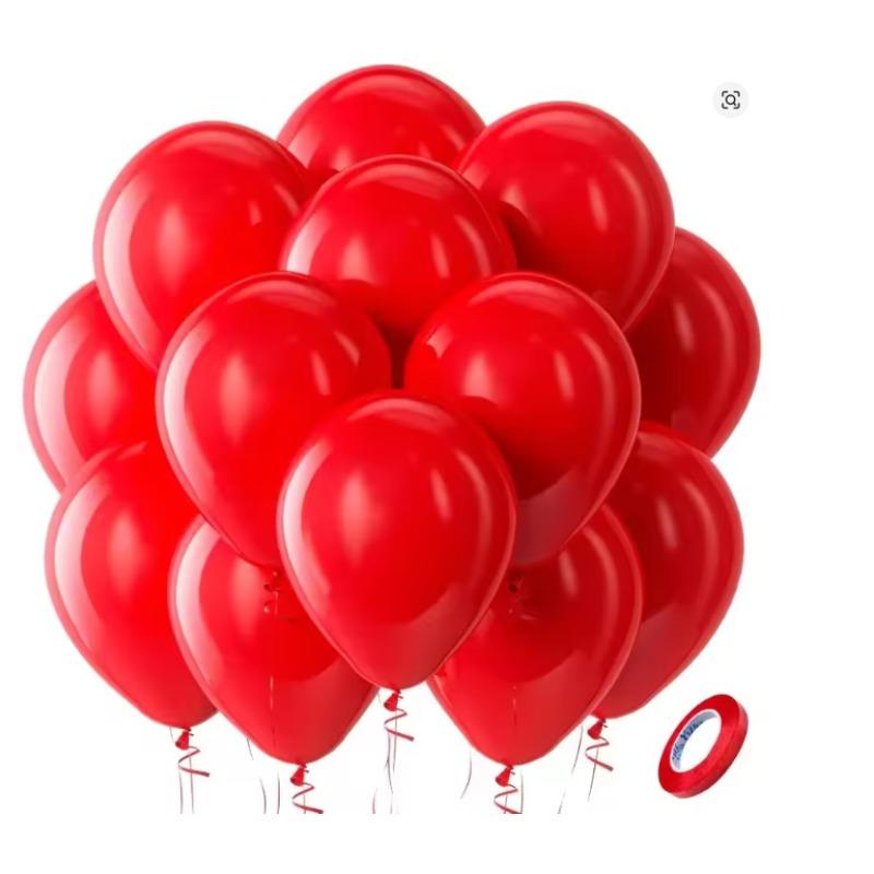 

100pcs Thickened Latex Balloons in Red for Festive Parties And Birthday Decorations, Wedding Decoration 12INCH красный