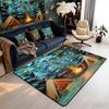 Black Floral Bat 5x7 Area Rug Halloween Bats Living Room Rug | Boho Flowers Rugs for Bedroom, Romantic Plant Gothic Carpet Indoor Floor Mat