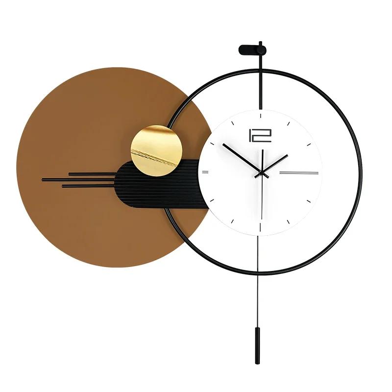 Quality Unique Wall Clocks Large Nordic Pendulum Aesthetic Luxury House Clock Art Living Room Modern Reloj Pared Wall Decor