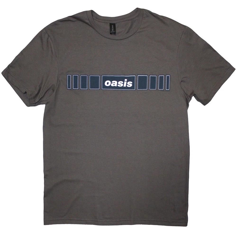

Oasis Unisex T-Shirt: Horizontal Bars Logo (Charcoal Grey) (Medium) S