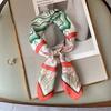 1116 Korean Version of the New Spring and Autumn Printing Fashionable and Simple Small Silk Scarf Women's Decorative Scarf Square Scarf Dual-purpose 