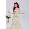 Fashion Floral Dress Women's Summer New Niche Gentle Lotus Leaf Lace Dress