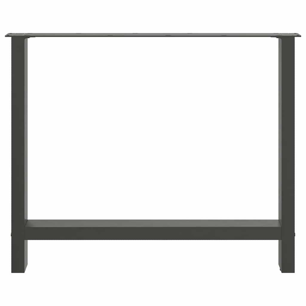 Vidaxl Coffee Table Legs, Anthracite, 2 Pcs, 90X(72-73) Cm, Steel