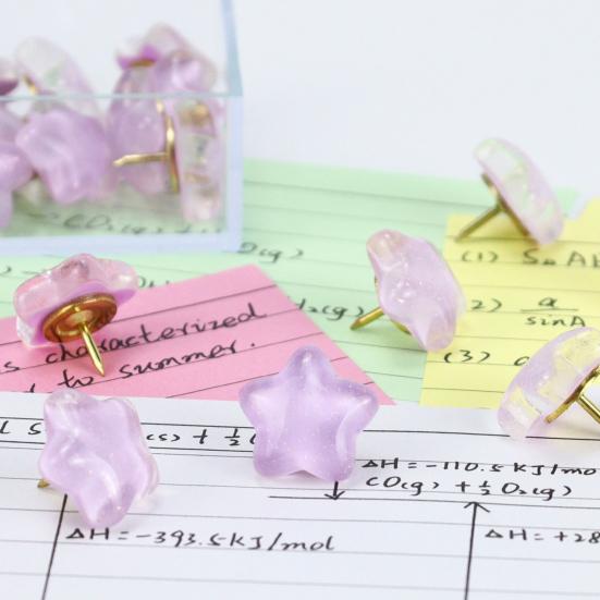 20 pezzi di puntine da disegno con glitter a forma di stella con scatola di immagazzinaggio, puntine da disegno scintillanti per bacheca, bacheca in sughero, parete fotografica, ufficio o casa