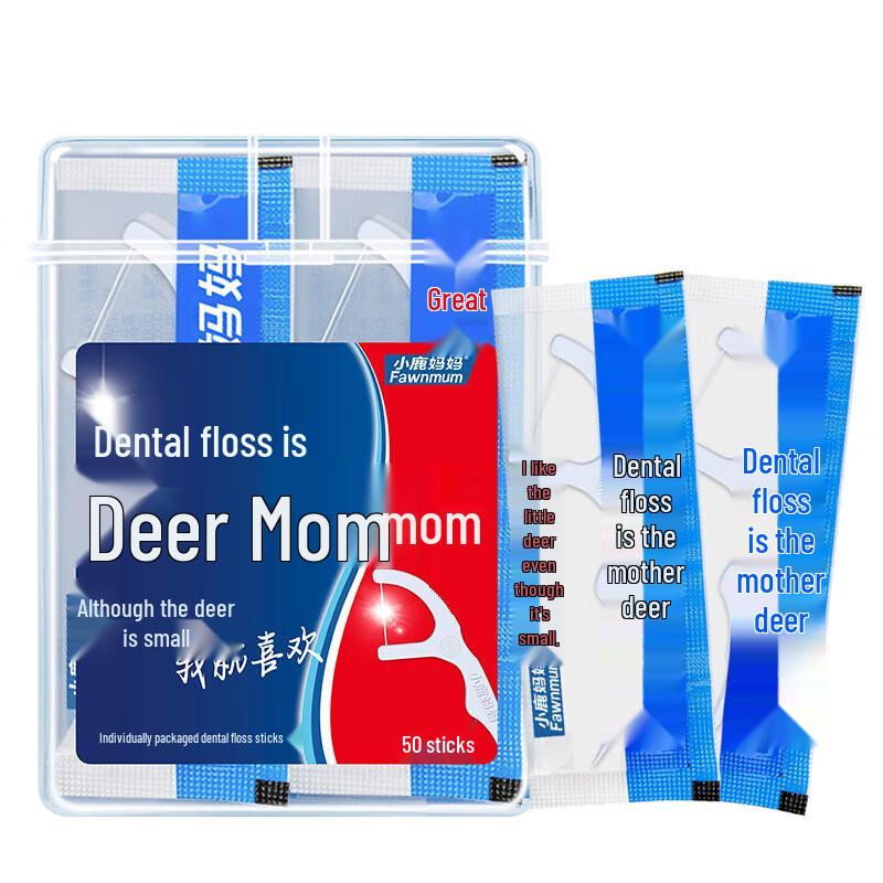 Deer Mum Plastic Bow Dental Floss Picks