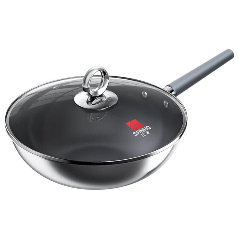 Sanhe 0-Coating Titanium Steel Non-stick Wok