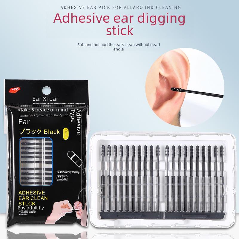 Double-Headed Black Cotton Swab with Paper Stick for Baby and Cosmetic Use