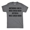 Mens Funny T Shirts Nothing Like A Nice Cold Beer After A Nice Cold Beer