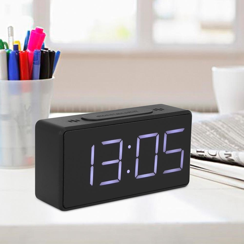 Simple Electronic Clock LED Bedside Alarm Clock with Snooze Function for Student Home Use  less than br more than