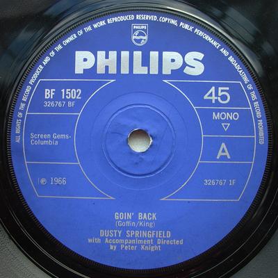 7inch Record DUSTY SPRINGFIELD - Goin' Back BF1502 Philips 1966 UK Soul/Funk Used