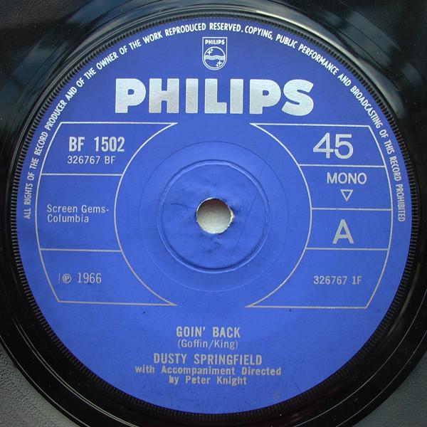

7inch Record DUSTY SPRINGFIELD - Goin Back BF1502 Philips 1966 UK Soul/Funk Used