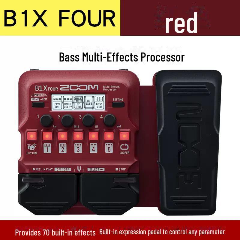 Elektrická kytara a basová efektová jednotka: ZOOM G1 ČTYŘI a G1X ČTYŘI, B1 a B1X ČTYŘI.