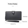 Pu Handhold Long Zipper Wallets Men Women  Business Coin Pocket Multi-Card Slot Card Case Wallet Luxury Purse Phone Bag