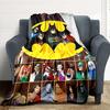 1pc Batman Flannel Throw Blanket - Lightweight Soft Warm All-Season Blanket for Sofa, Bed, Travel, Camping  L1029195