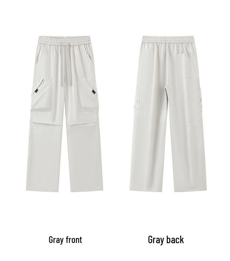 Men's Solid Color Wide Leg Work Pants