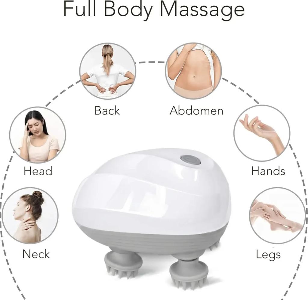 Xiaomi Electric Head Massager USB Rechargable Scalp Massager Body Massage Health Care Shoulder Neck Deep Tissue Kneading Massage Gift